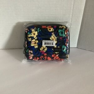 NWT Lug Splits Compact RFID Wallet in Wildflower Black